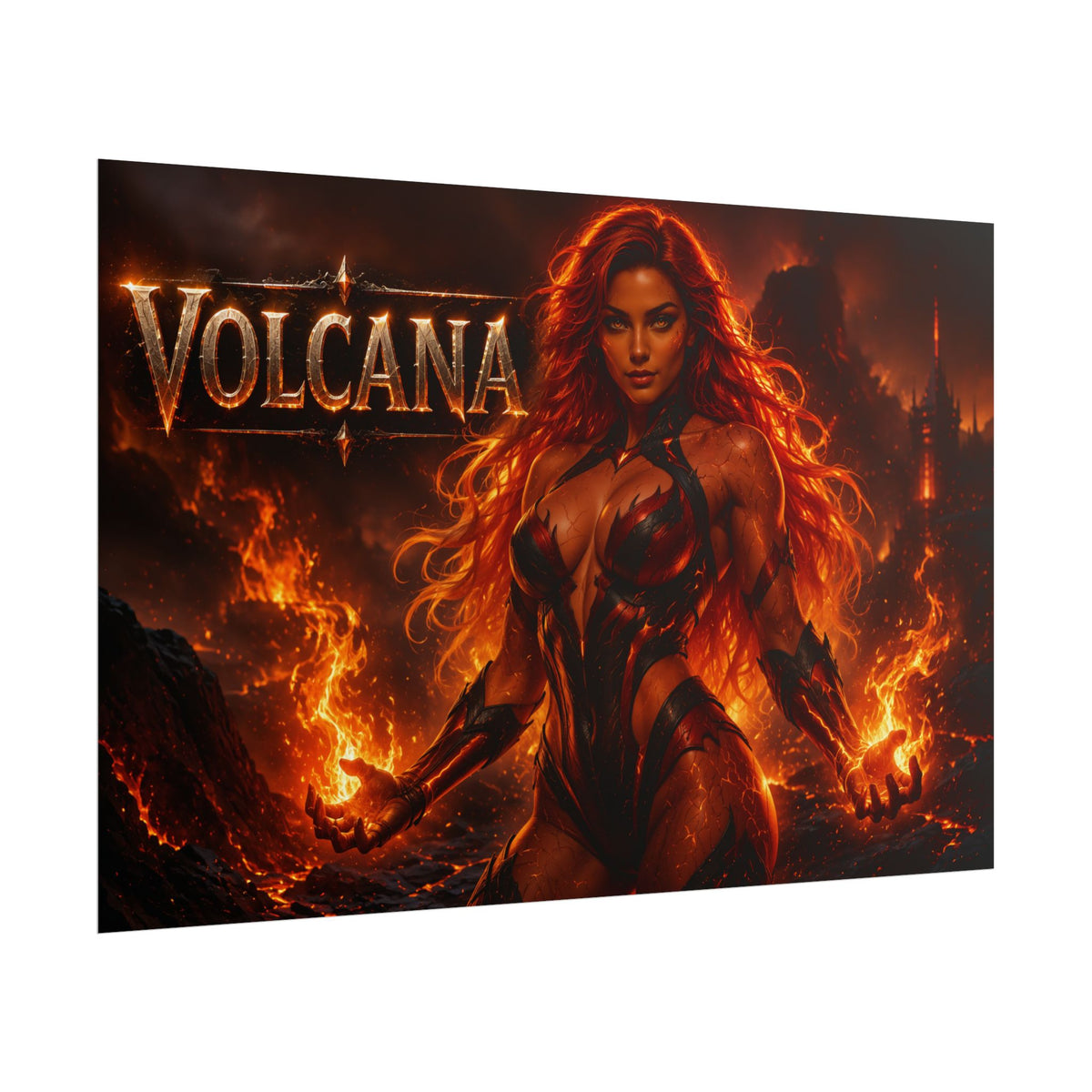 Volcana Comic Poster Character Wall Art Collector Room Decor Art Print