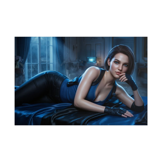 Jill Valentine Poster, Resident Evil Art Print, Gaming Room Decor