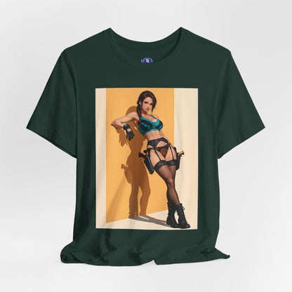 Lara Croft Grafik-T-Shirt | Tomb Raider T-Shirt für Otaku &amp; Gaming-Fans | Sexy Entdecker-Shirt