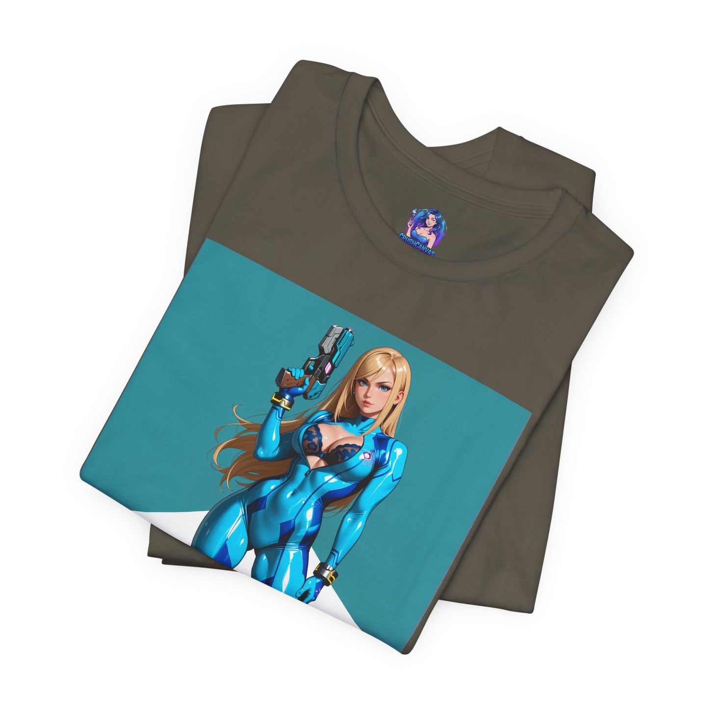 Samus Aran T-Shirt | Sci-Fi-Heldin-Shirt für Gamer &amp; Anime-Fans | Galaktische Kriegerin
