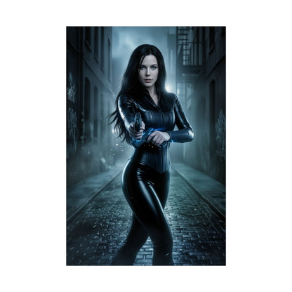 Selene Underworld Poster, Underworld Wall Art Print, Vampire Warrior Girl Decor, Gothic Movie Art, Gift for Fan