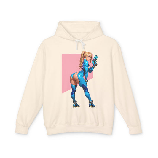 Samus Aran Hoodie | Retro Gamer Hoodie | Pixel-Style Anime Pullover