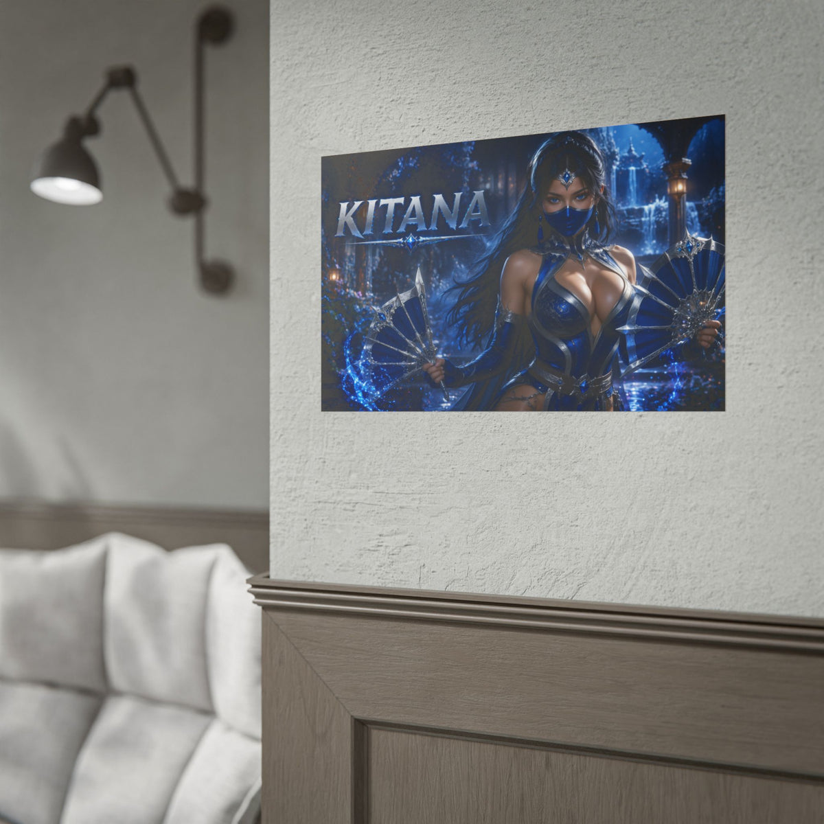 Gaming Wall Art Kitana Mortal Kombat Poster Game Room Decor Gamer Gift Art Print