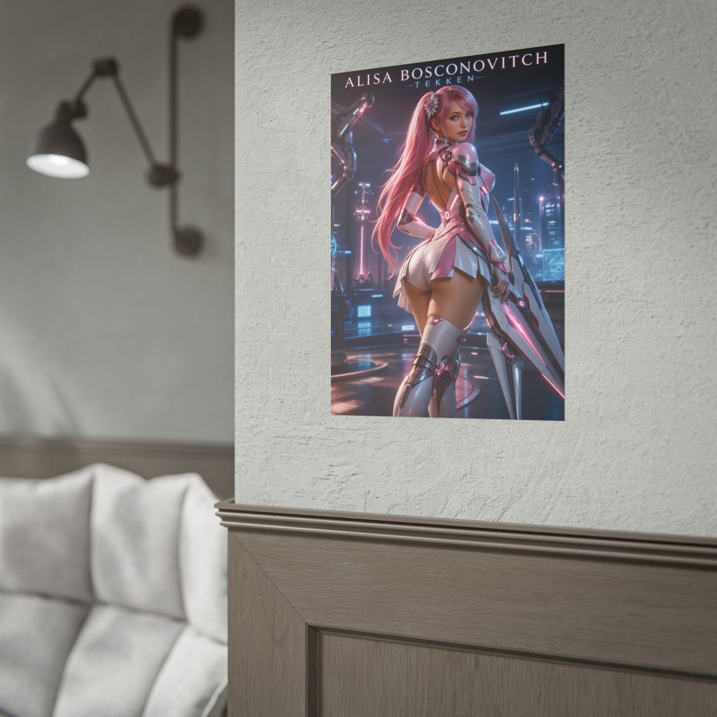 Alisa Bosconovitch Poster, Tekken Wall Art, Anime Print, Gamer Decor
