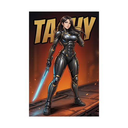 Tachy Stellar Blade Poster, Stellar Blade Wall Art Print, Sci Fi Warrior Girl Decor, Gaming Room Wall Art, Gamer Gift