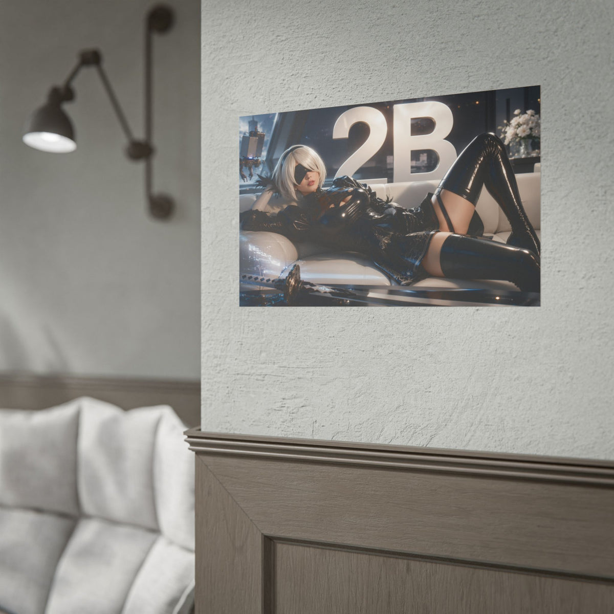 2B NieR Poster Gaming Wall Art Gamer Room Decor Collectible Print