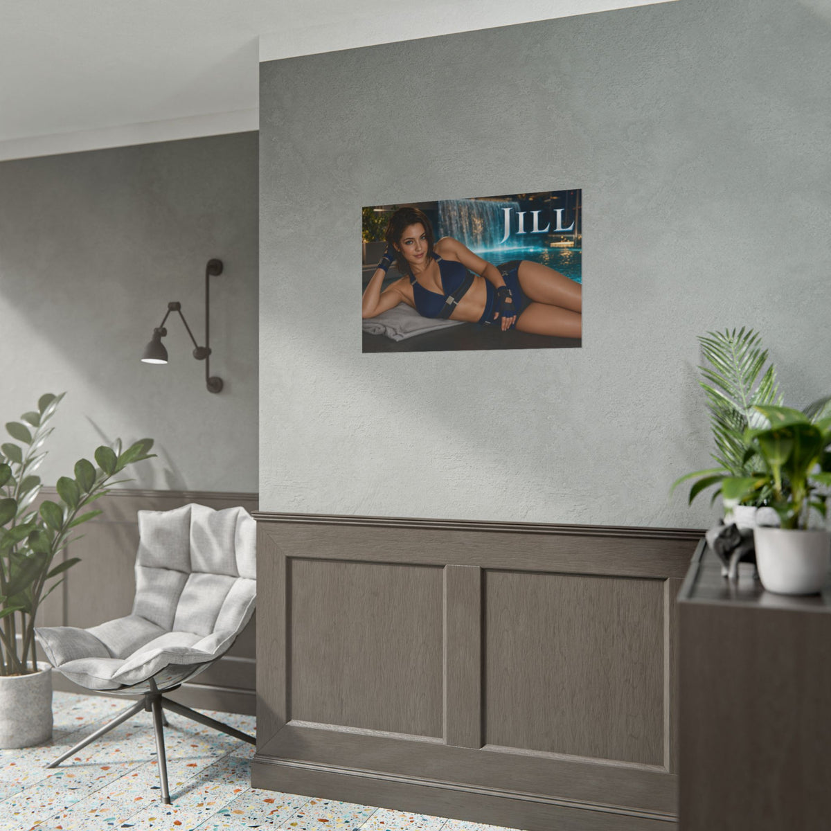 Jill Valentine Gaming Poster Wall Art Gamer Room Decor Collectible Print