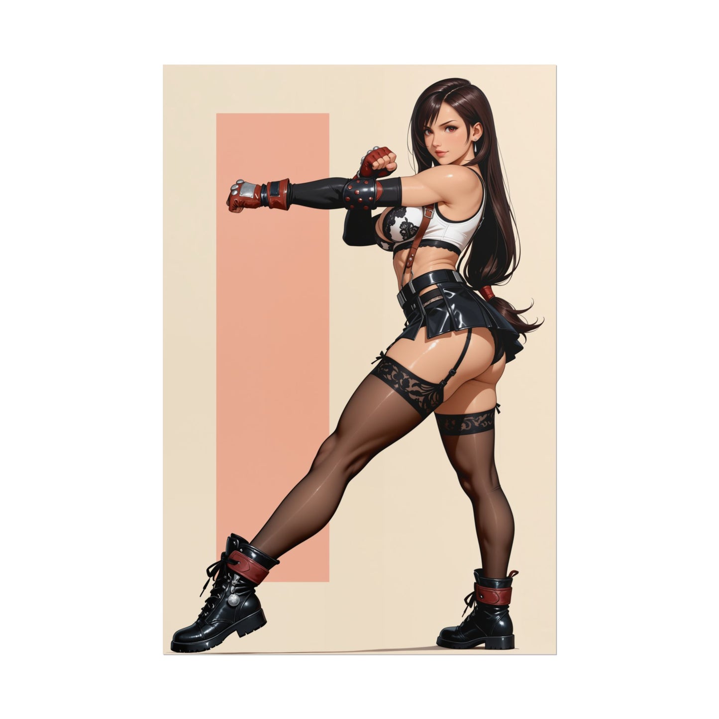 Настінний художній принт Тіфи Локхарт, аніме-постер із зображенням Вайфу-файтинга, декор із зображенням дівчини-геймерки