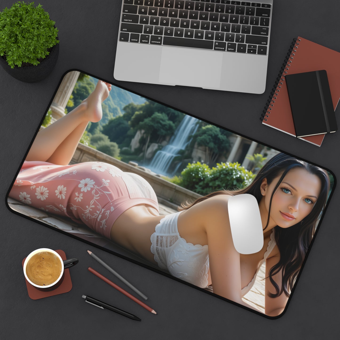 Gaming-Mauspad – Schreibtischunterlage Nico Robin, One Piece Anime-Mädchen, elegantes Schreibtisch-Setup