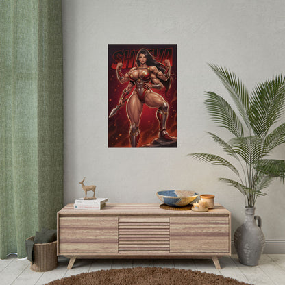 Sheeva Mortal Kombat Poster, Mortal Kombat Wall Art, Four Arm Warrior Girl Decor, Fighting Game Wall Art, Gamer Gift