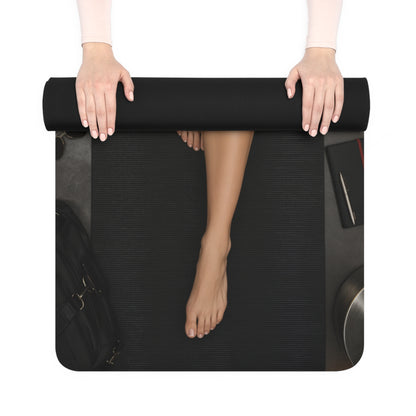 Black Widow Yoga Mat Soft Suede Home Gym Exercise Fitness 24x72