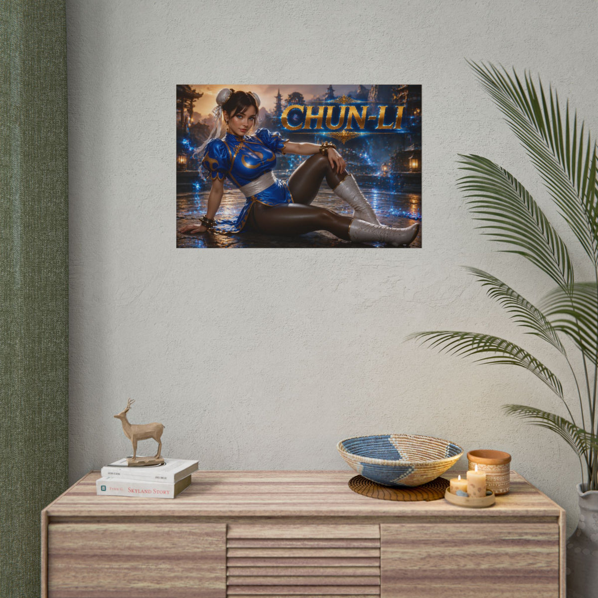 Gaming Wall Art Chun Li Poster Game Room Decor Gamer Gift Art Print