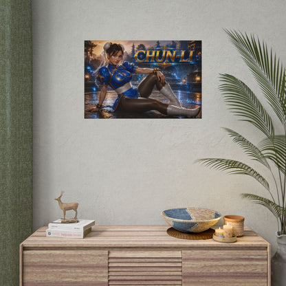 Gaming Wall Art Chun Li Poster Game Room Decor Gamer Gift Art Print