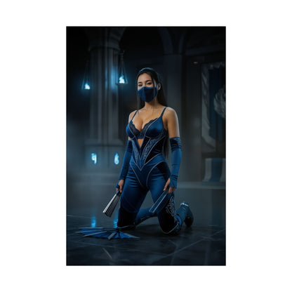 Kitana Mortal Kombat Art Print, MK Wall Art Poster, Warrior Princess Decor, Fighting Game Wall Art, Gamer Gift