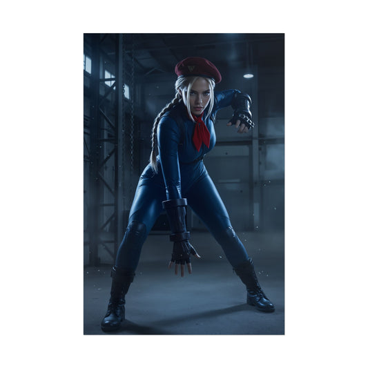 Juli Poster, Street Fighter Art Print – Iconic Fighting Game Heroine showcasing Juli in dynamic pose, ultra-high resolution semi-gloss wall art for gamers
