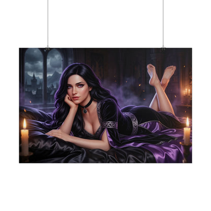 Yennefer Poster, Fantasy Wall Art, Witcher Print, Gamer Decor