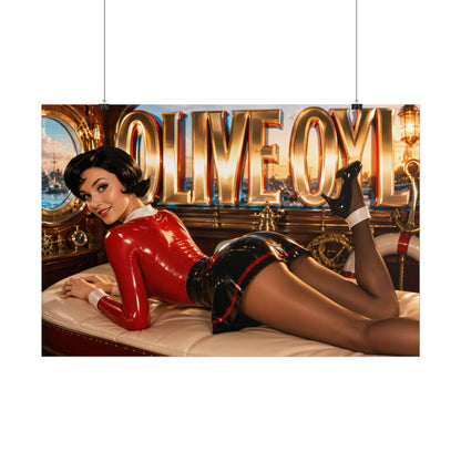 Olive Oyl Popeye Poster Retro Cartoon Wall Art Room Decor Collectible Print