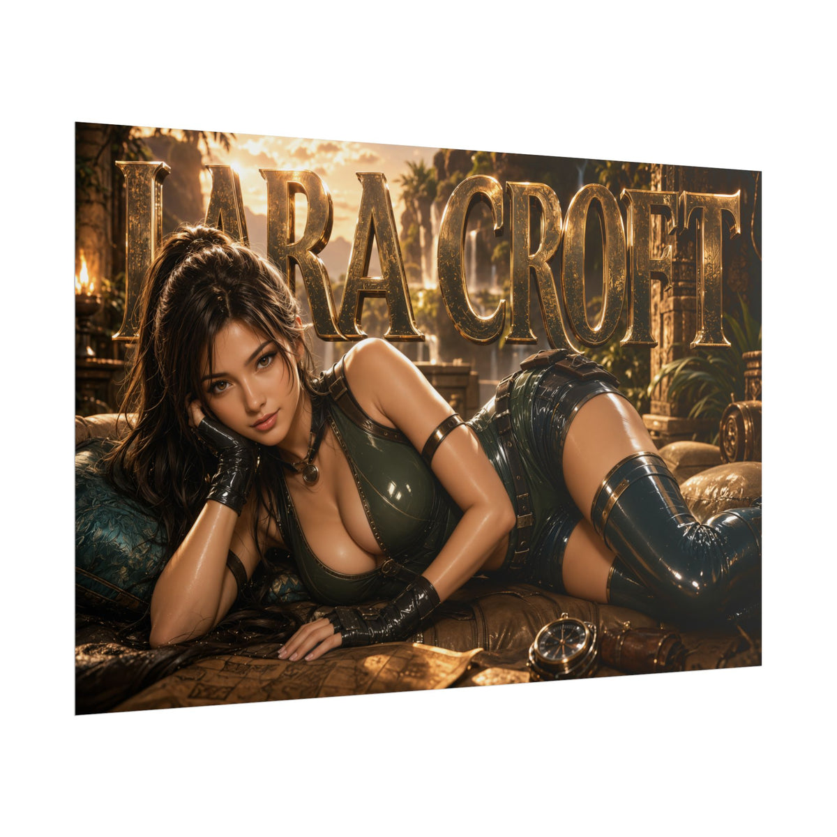 Gaming Wall Art Lara Croft Tomb Raider Poster Game Room Decor Gamer Gift Print