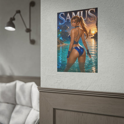 Game Room Decor Samus Wall Art Poster Collectible Character Print