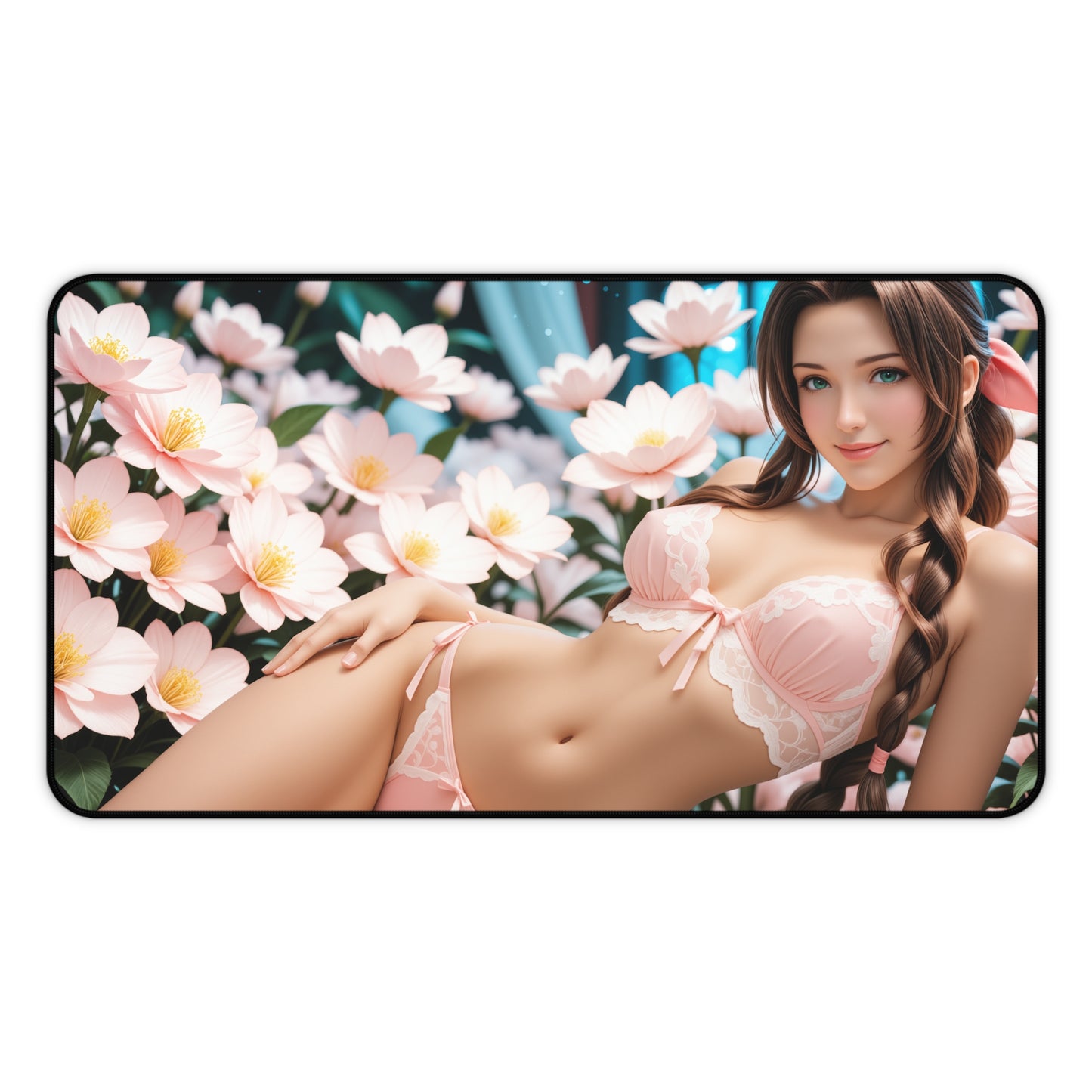 Килимок для столу Aerith Gainsborough, килимок для миші у фентезійних RPG-іграх, елегантний настільний комплект для дівчини-геймерки