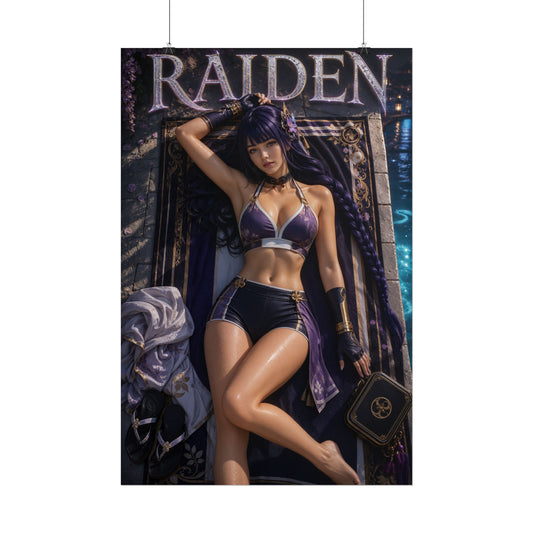 Raiden Shogun Genshin Impact Poster Wall Art Character Room Decor Collectible Pr