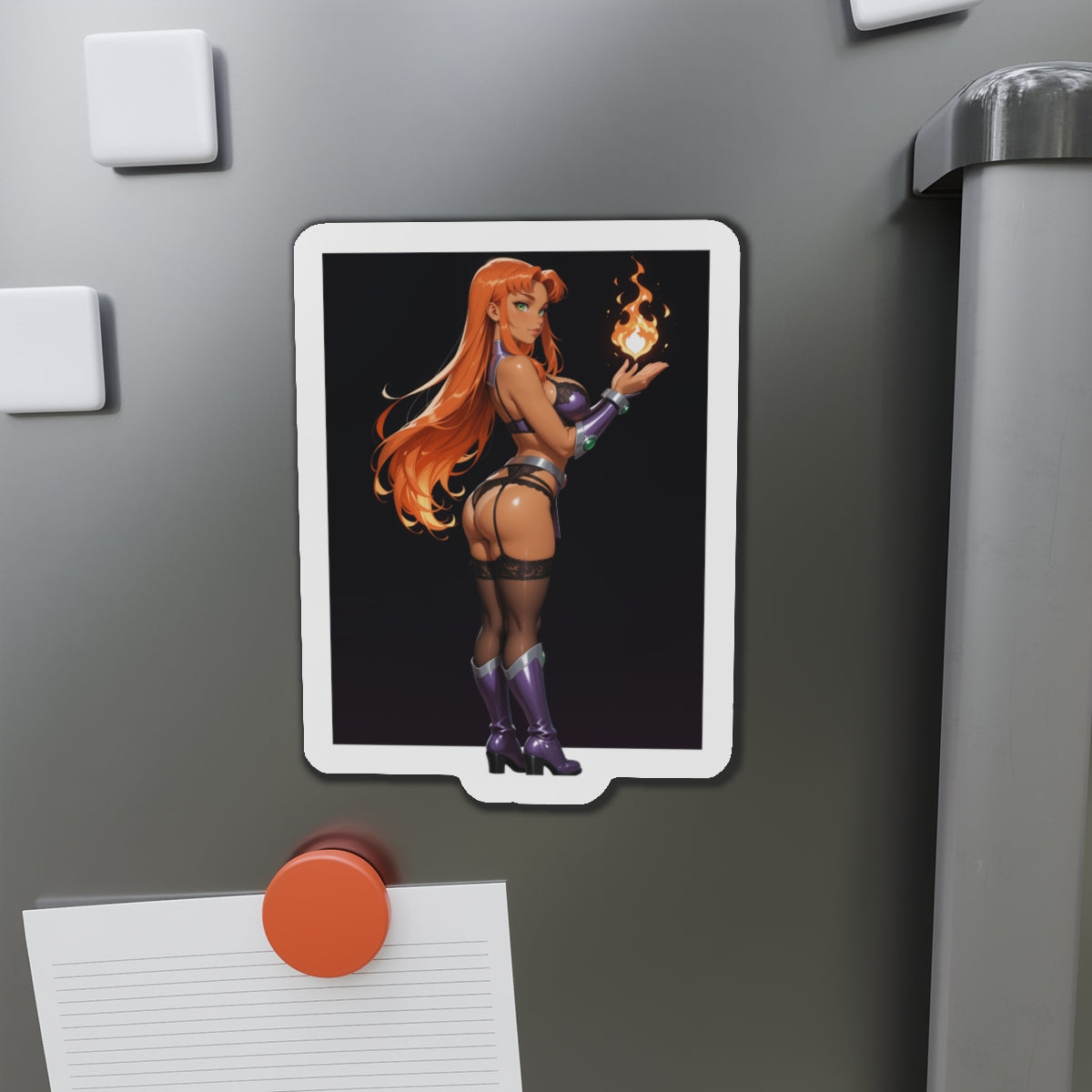 Starfire Teen Titans Magnet – Sexy Anime-Heldin-Magnet, Kühlschrankdeko für Gamer
