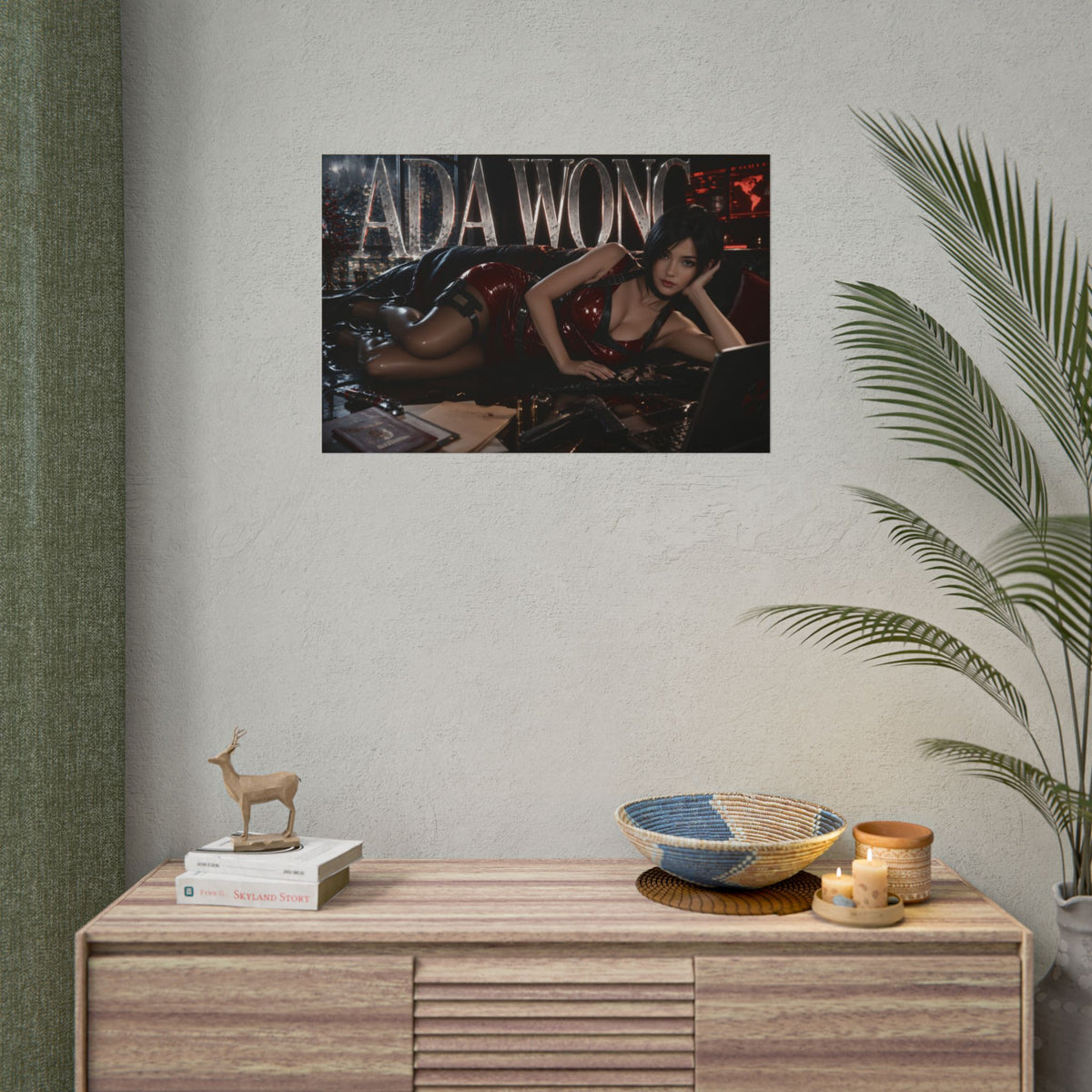 Gaming Wall Art Ada Wong Resident Evil Poster Game Room Decor Gamer Gift Print