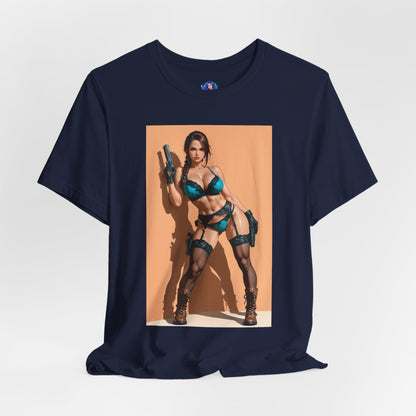 Lara Croft T-Shirt | Tomb Raider Grafik-T-Shirt für Gamer &amp; Anime-Fans | Abenteuerheldin-Shirt