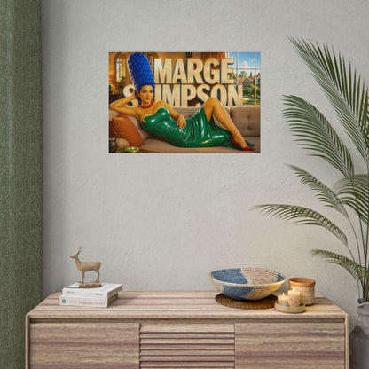 Marge Simpson The Simpsons Poster Cartoon Wall Art Room Decor Collectible Print