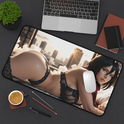 Mikasa Desk Mat, Anime Gaming Mouse Pad, Attack on Titan Heroine Large Pad
