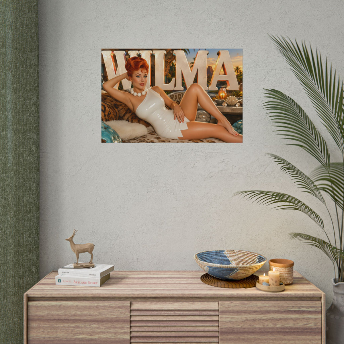 Wilma Flintstone The Flintstones Retro Poster Cartoon Wall Art Room Decor