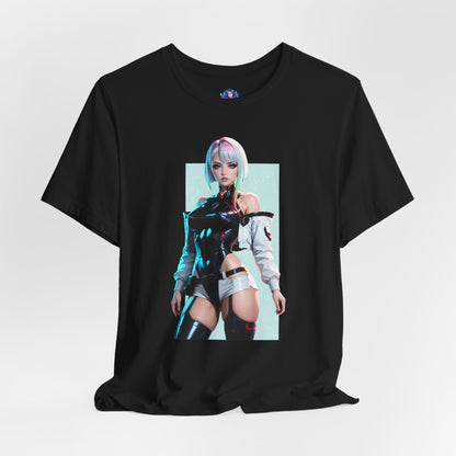 Lucy Edgerunners T-Shirt | Cyberpunk-Anime-Shirt für Gamer und Otaku-Fans | Neon-Waifu-Shirt