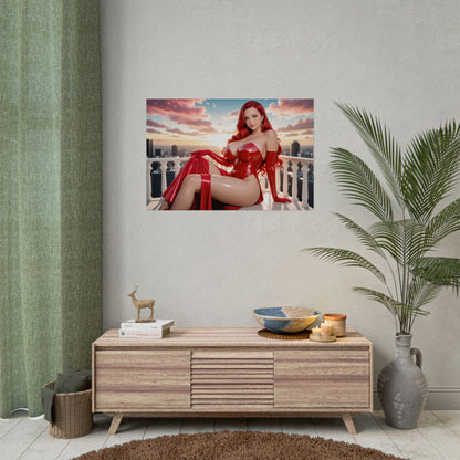 Jessica Rabbit Kunstdruck | Fantasievolles Wandposter für glamouröses Waifu-Zimmerambiente