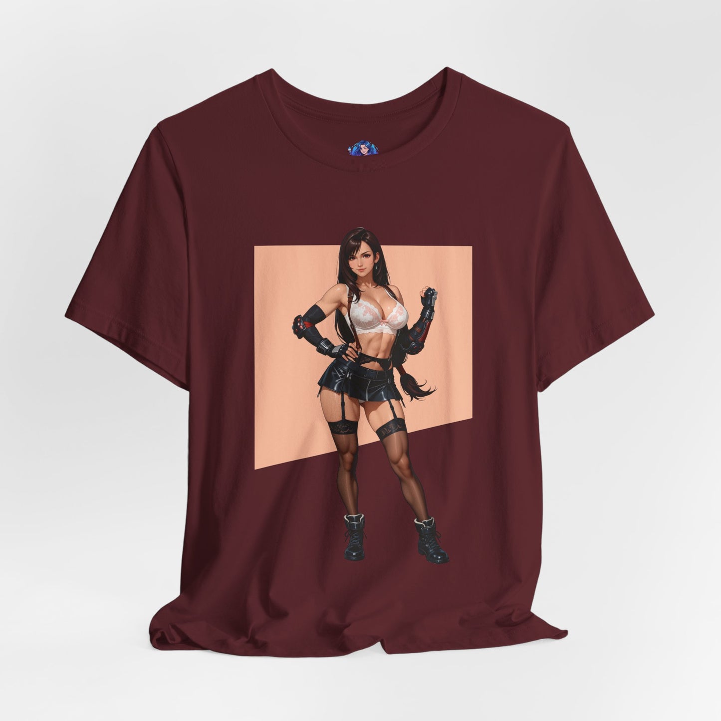 Tifa Lockhart T-Shirt | Final Fantasy VII T-Shirt für Gamer und Otaku-Fans | Starkes Waifu-Shirt