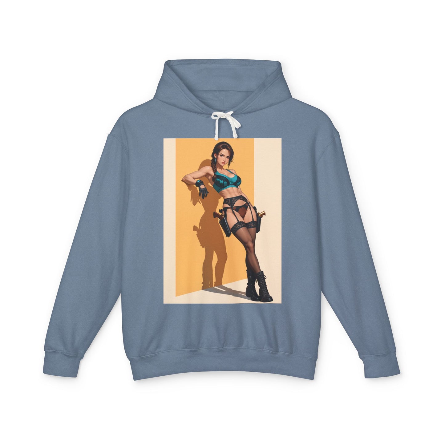 Худі з Ларою Крофт | Худі з виживанням у розкрадачці гробниць | Пуловер з аніме-воїном-дослідником