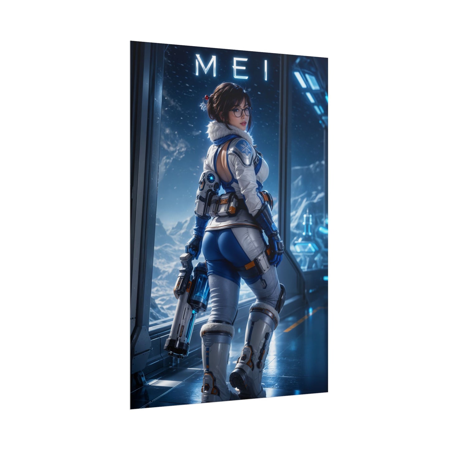 Mei Blizzard Overwatch Poster Gaming Wall Art Print Decor