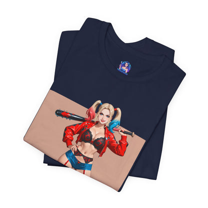 Harley Quinn Shirt | DC Comics T-Shirt für Otakus &amp; Gamer | Süßes, verrücktes Waifu-Shirt