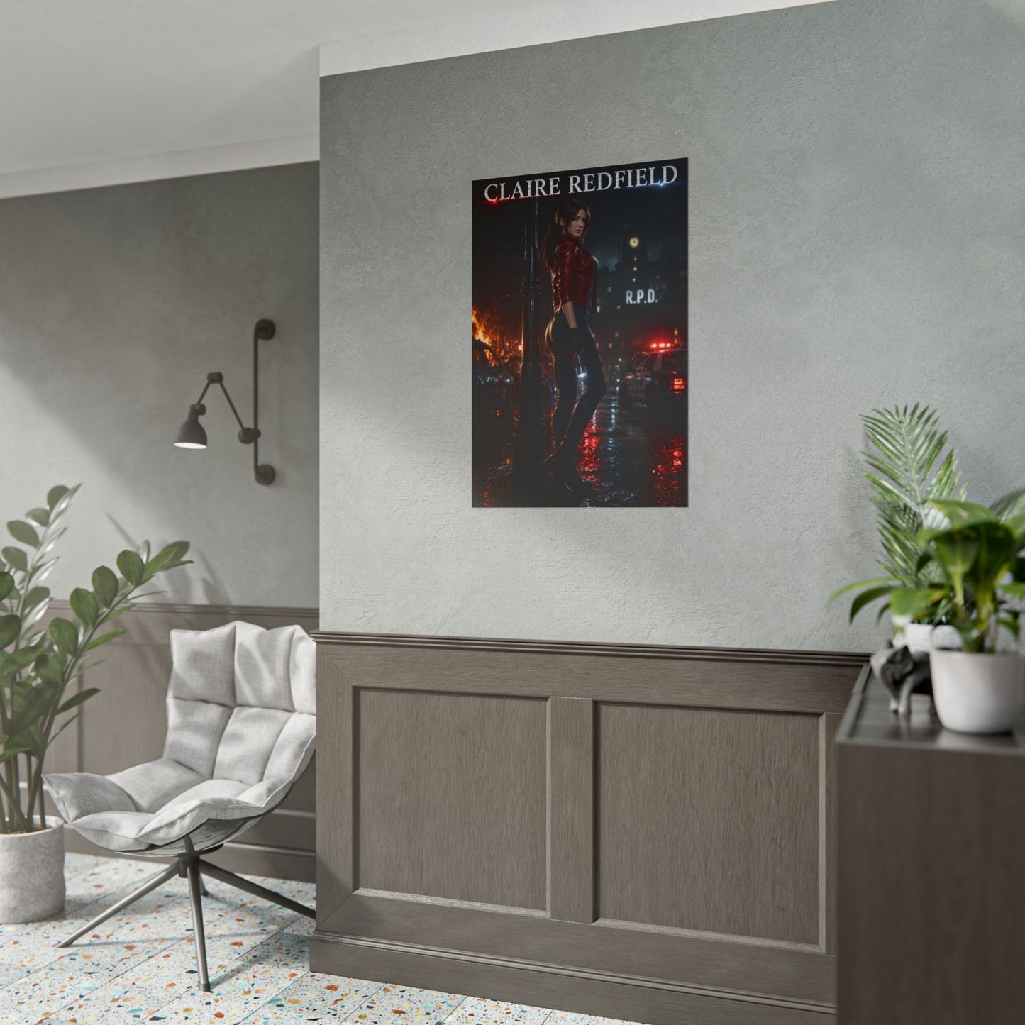 Claire Redfield Resident Evil 2 Remake Poster Wall Art Print