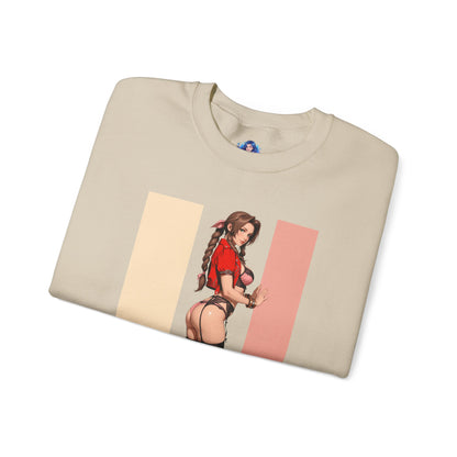 Aerith Gainsborough Sweatshirt, Final Fantasy Rundhalsausschnitt, Gemütliche Gaming-Kleidung für Fans