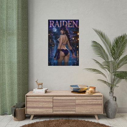 Raiden Shogun Genshin Impact Poster Wall Art Character Room Decor Collectible Pr