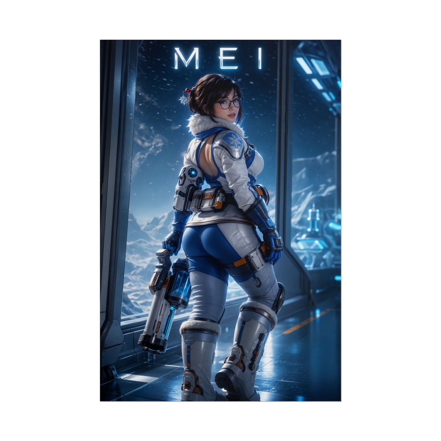 Mei Blizzard Overwatch Poster Gaming Wall Art Print Decor