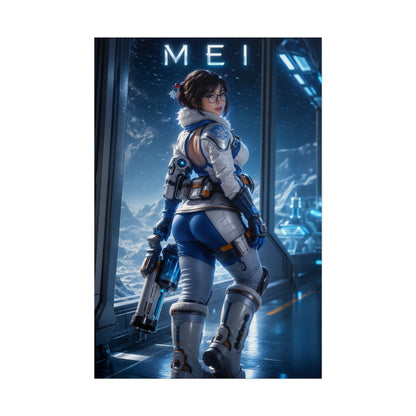 Mei Blizzard Overwatch Poster Gaming Wall Art Print Decor