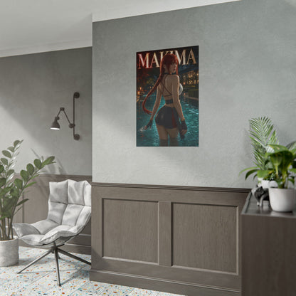 Anime Wall Art Makima Chainsaw Man Poster Otaku Room Decor Collector Gift Print