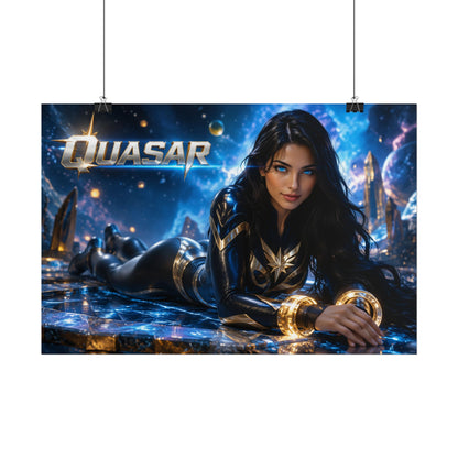 Comic Wall Art Quasar Poster Heroine Room Decor Collectible Character Print