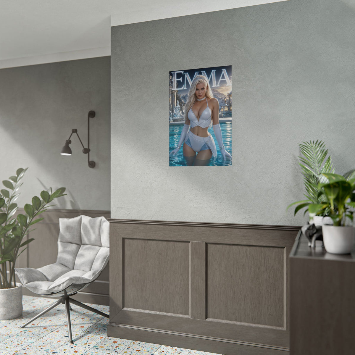 Emma Frost Comic Poster Character Wall Art Collector Room Decor Art Print