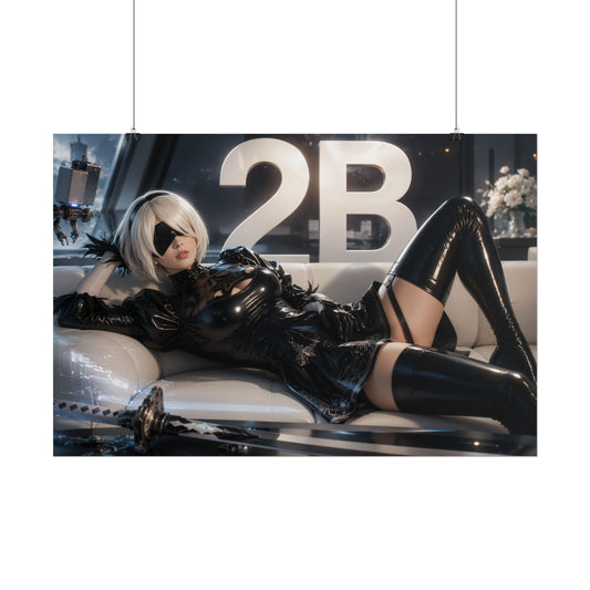 2B NieR Poster Gaming Wall Art Gamer Room Decor Collectible Print