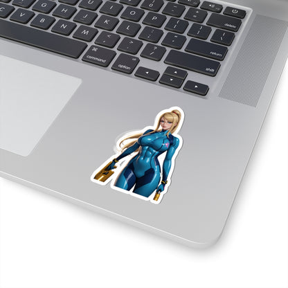 Samus Aran Aufkleber – Sci-Fi Vinyl-Aufkleber für Laptops, Notizbücher &amp; Innendekoration