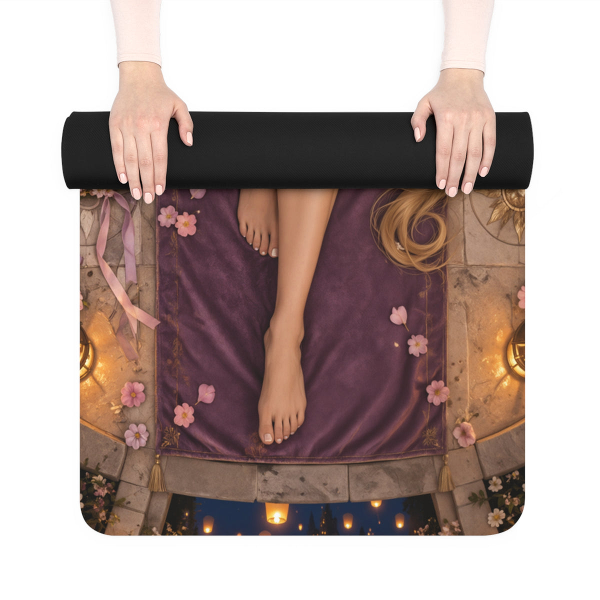 Rapunzel Yoga Mat Microfiber Suede Fitness Stretching Pilates