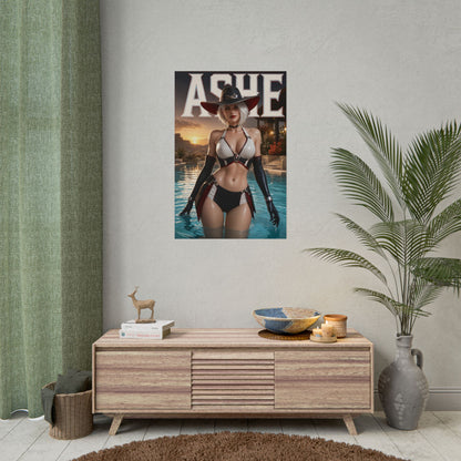 Ashe Overwatch Gaming Poster Wall Art Gamer Room Decor Collectible Print