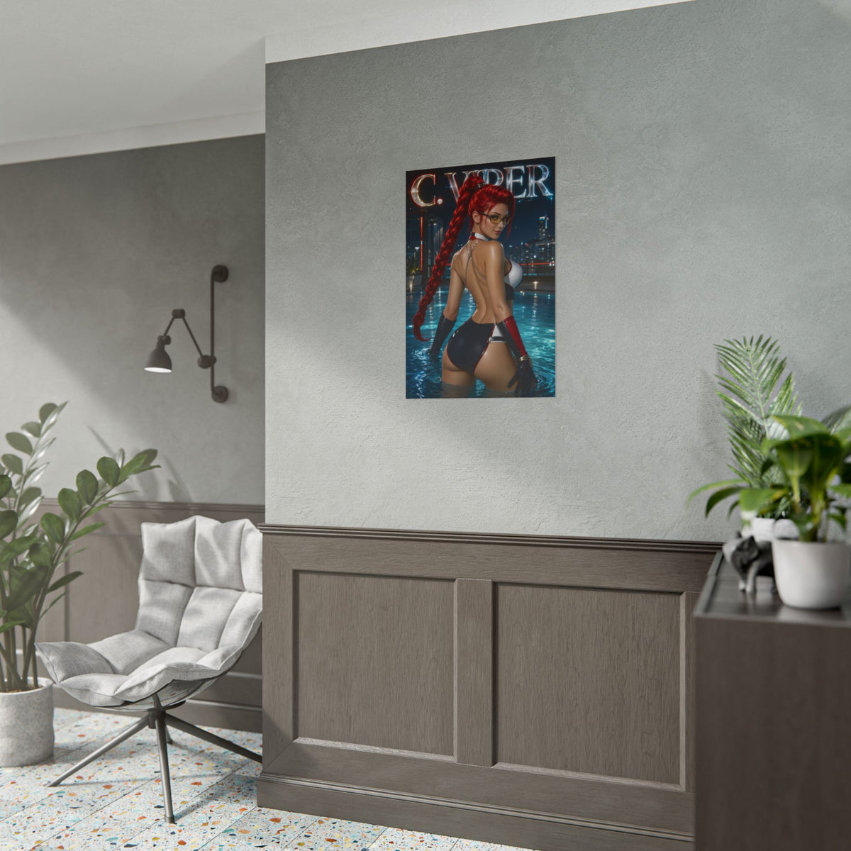 C Viper Street Fighter Gaming Poster Wall Art Gamer Room Decor Collectible Print